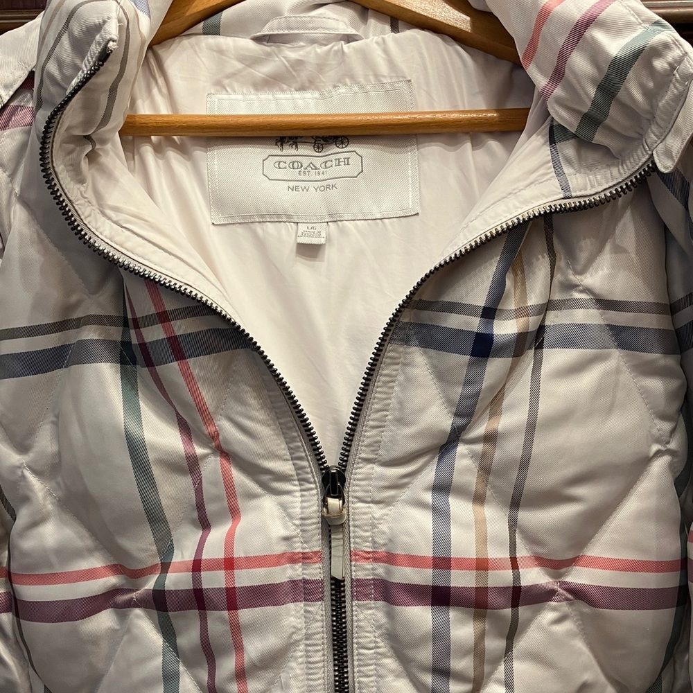 Coach Women's Multicolor Plaid Puffer Jacket